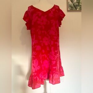Plus Size Dress | Fashionable | Red & Pink | Shein